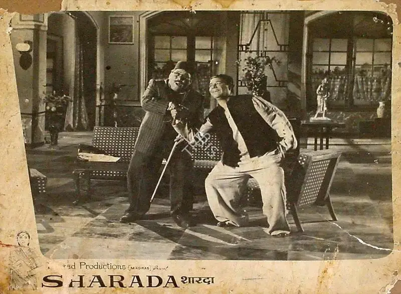M.W Mukadam (Cinematographer), Sharda, 1957, Lobby Card