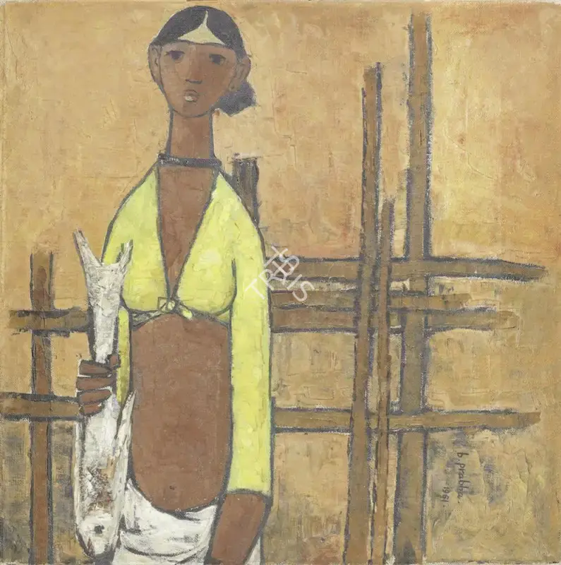 B. Prabha (Artist), Day's Catch, 1961, Painting