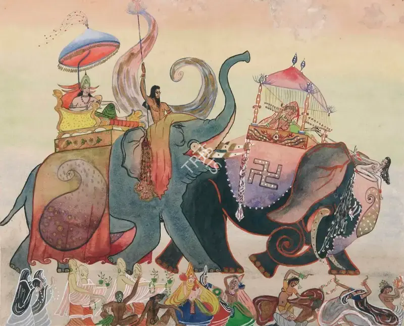 Jehangir Sabavala (Artist), The Festival, 1945, Painting
