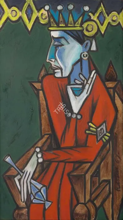 A.A. Raiba (Artist), Dummy King, 1967, Painting