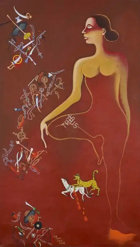 Arpana Caur (Artist), All is Fair in Love & War, 2013, Painting