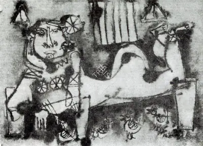 M. Senathipathi (Artist), Woman, 1972, Painting