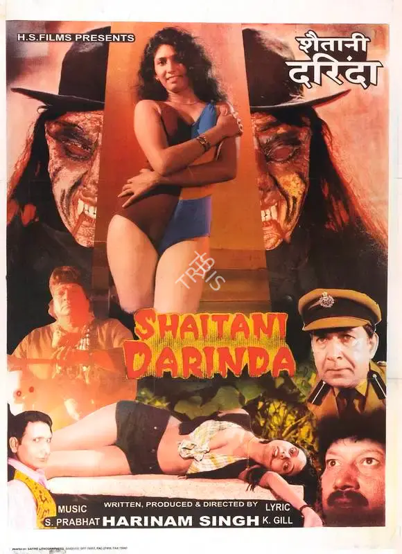 Harinam Singh (Producer), Shaitani Darinda, 1999, Full Sheet Poster