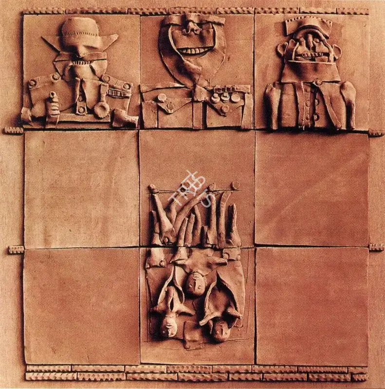 K.G. Subramanyan (Artist), Generals and Trophy, 1971, Relief Work