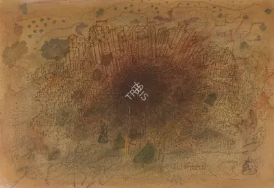G.M. Sheikh (Artist), City Upon City, 2018, Painting