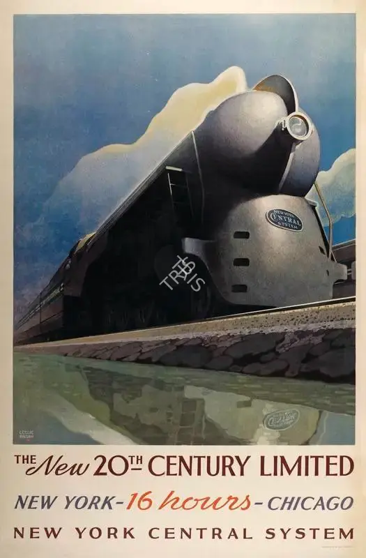 After Leslie Ragan (Artist), The New 20th Century Limited, Travel Publicity Related Art & Poster