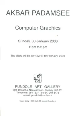 Akbar Padamsee (Artist), Akbar Padamsee, 2000, Solo Exhibition Invitation