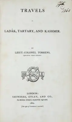 Colonel Torrens (Author), Travels, 1862, Authored Antiquarian Book