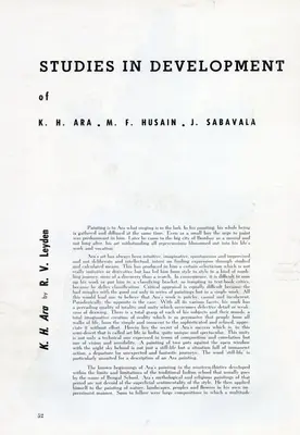 R. Von Leyden (Essayist), Studies in Development of K. H. Ara, 1953, Essay