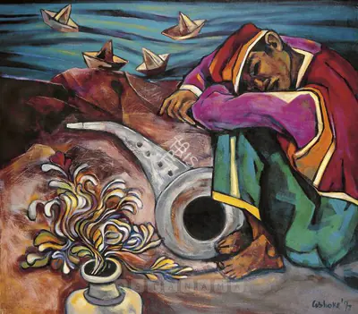 Ashoke Mullick (Artist), Untitled, 1997, Painting