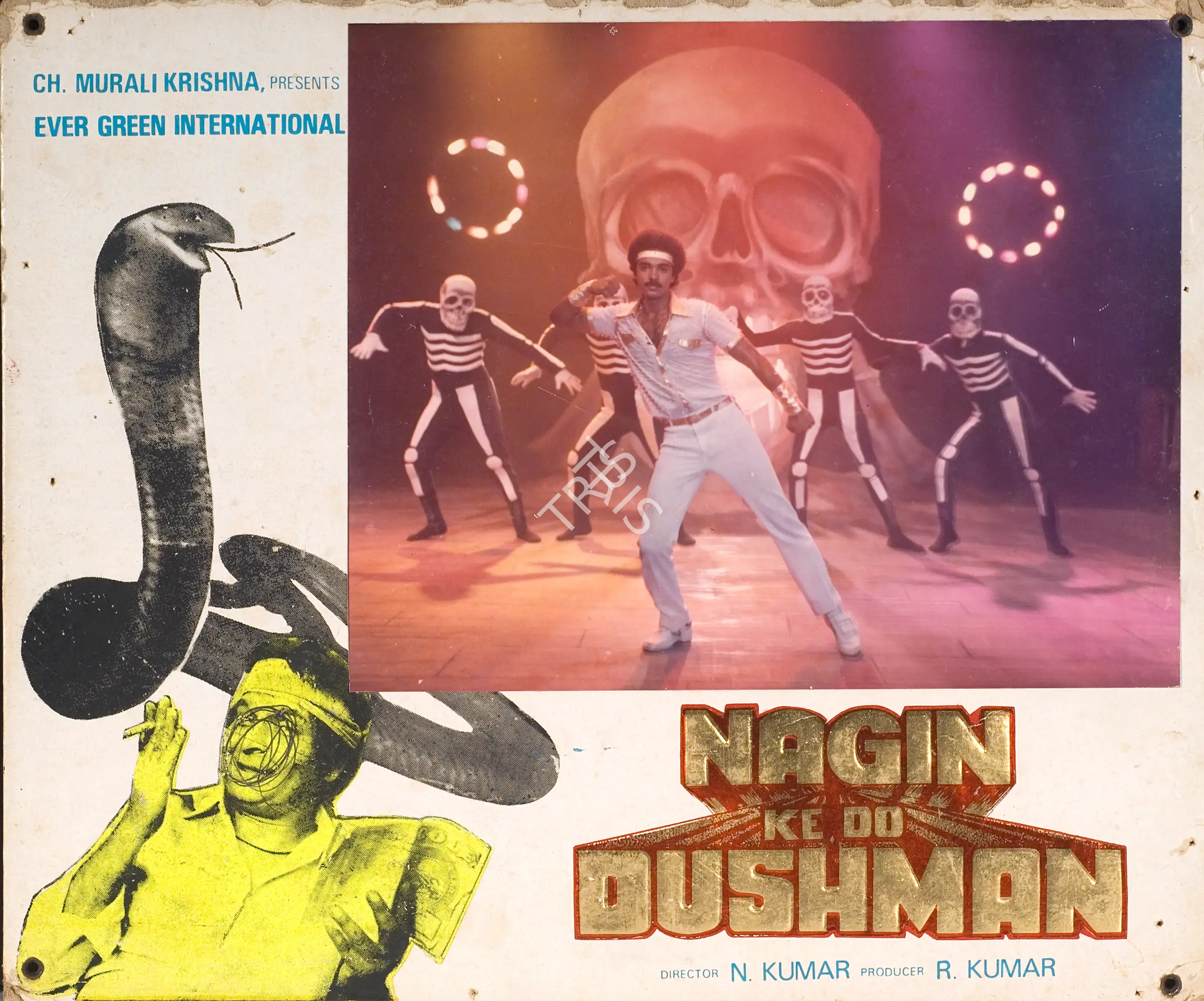 R. Kumar (Producer), Nagin Ke Do Dushman, 1989, Photographic Still Mounted on Lobby Card