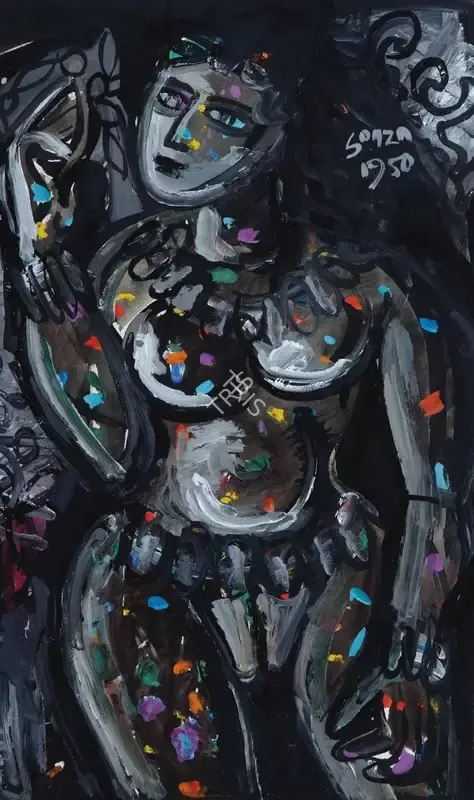 F.N. Souza (Artist), Untitled, 1950, Painting