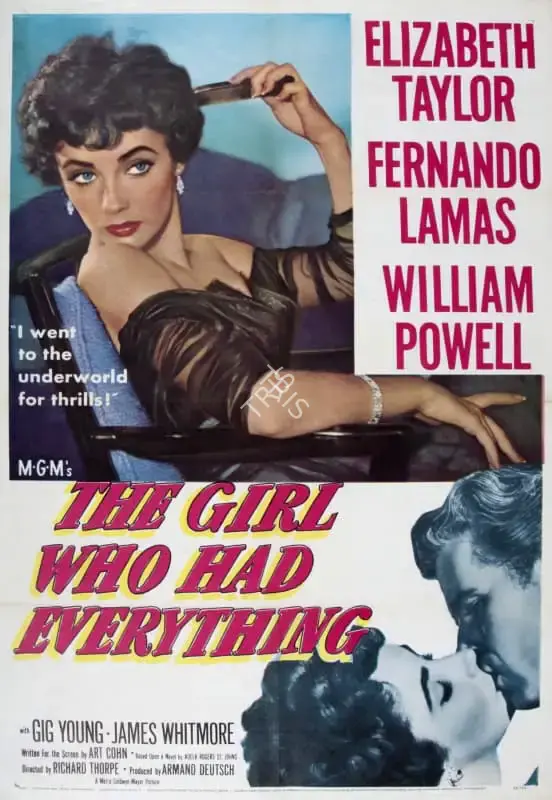 Armand Deutsch (Producer), The Girl Who Had Everything, 1953, Poster