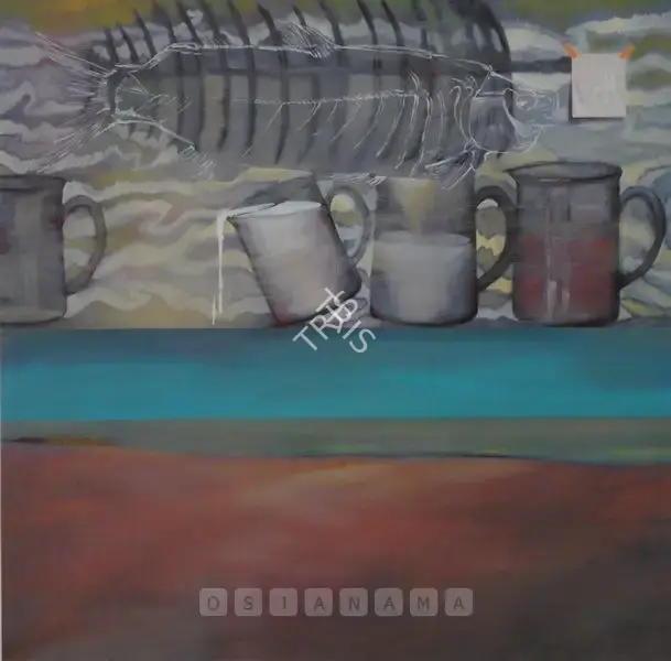 Sudarshan Shetty (Artist), Fish And Milk, 2005, Painting
