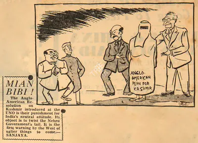 Basu Chatterjee (Cartoonist), Anglo American Plan for Kashmir, 1951, Cartoons