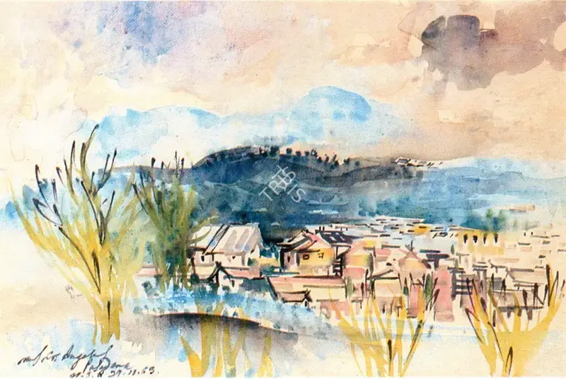 Gopal Ghose (Artist), Pasadena, California, 1963, Painting