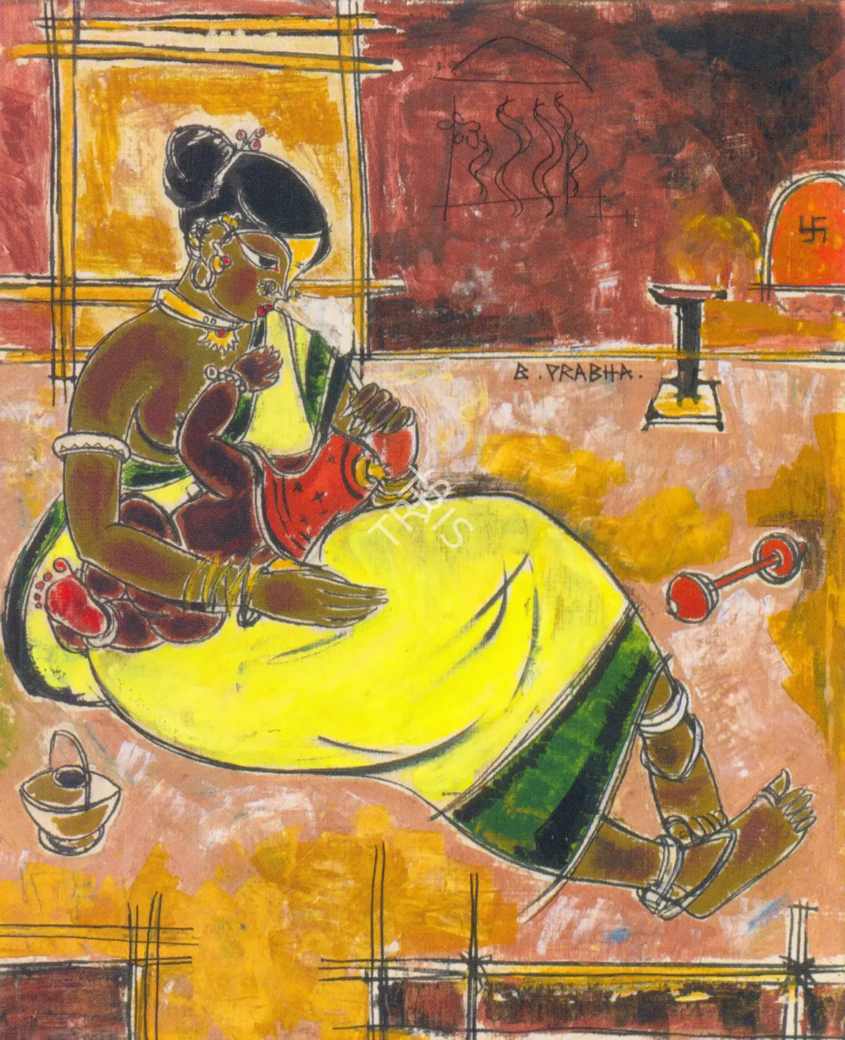 B. Prabha (Artist), Untitled, 1955, Painting