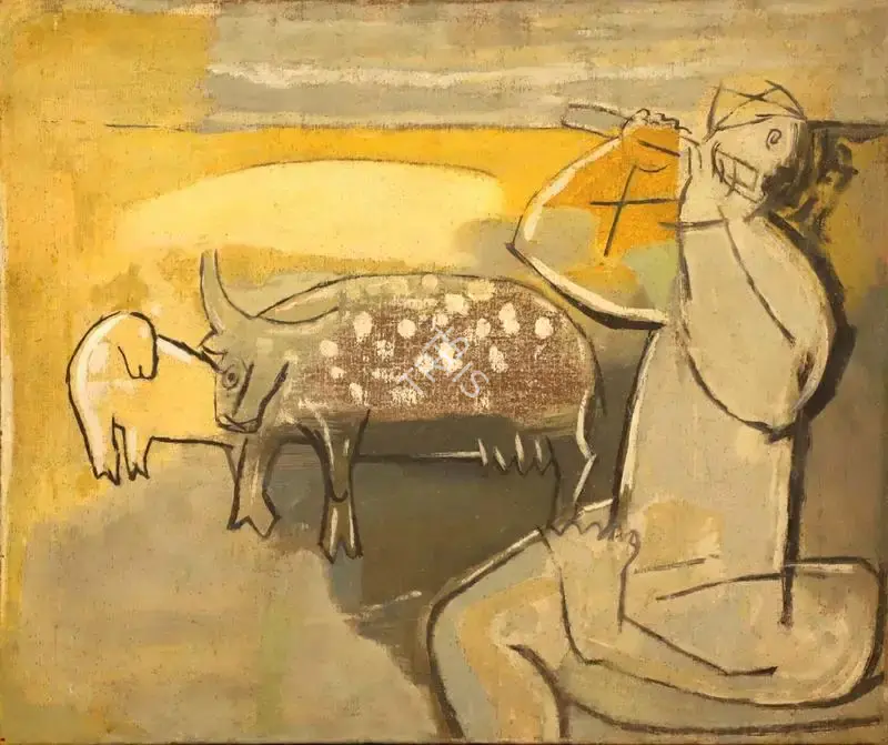 K.S. Kulkarni (Artist), Untitled (Krishna), Painting