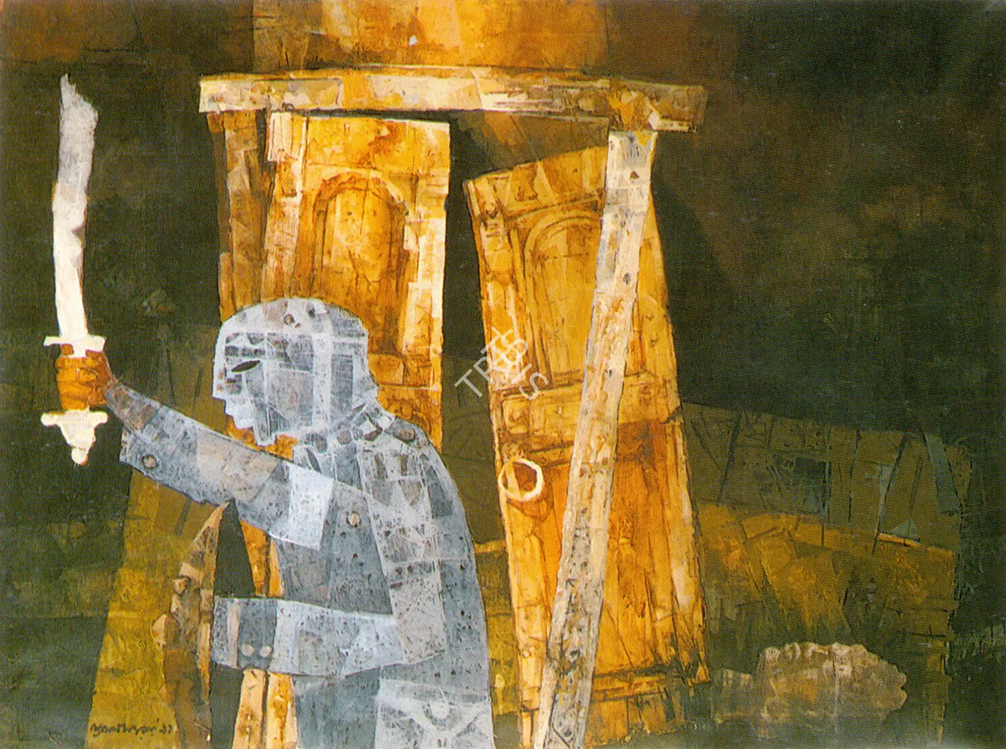 Ray, Shyamal Dutta (Artist). Warrior, n.d. | Painting, So.Lon/17.06.99