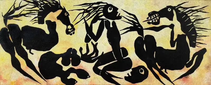 Karmakar, Prokash (Artist). Untitled, 1992 | Painting, Os.Del/18.03.08, 2008 · Osian's