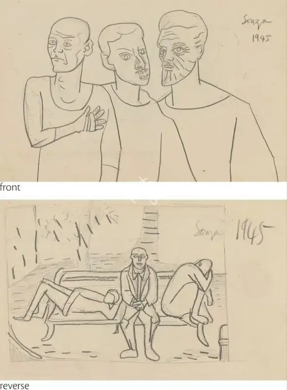F.N. Souza (Artist), Untitled, 1945, Drawing