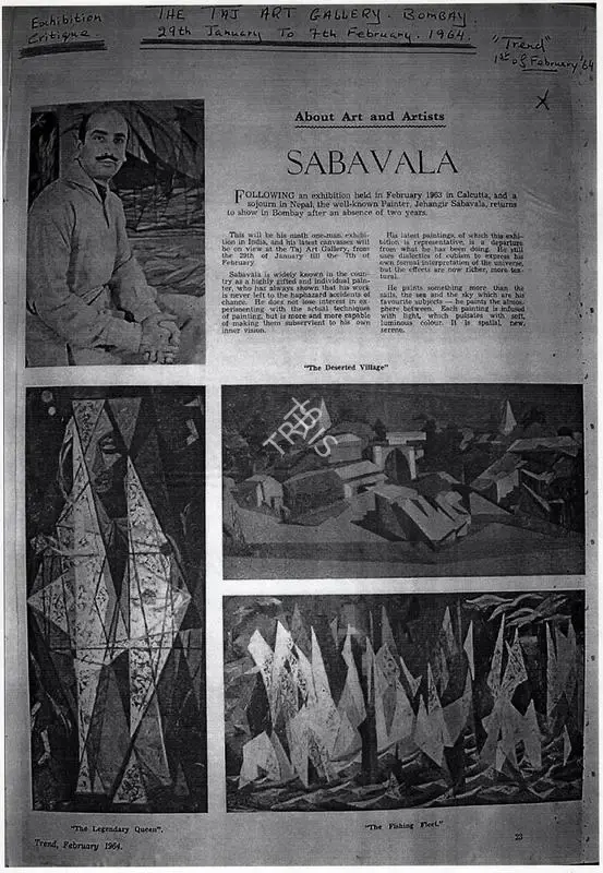 Sabavala, 1964, Newspaper Clipping