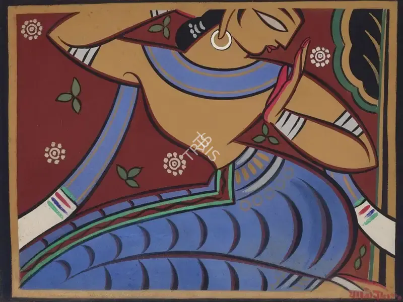 Jamini Roy (Artist), Untitled, 1950, Painting