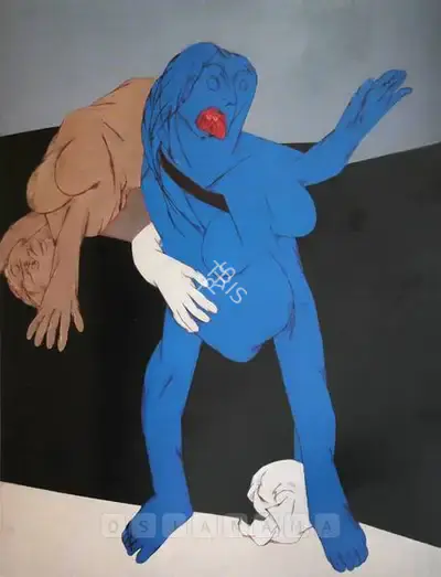 Tyeb Mehta (Artist), Kali, 1989, Painting