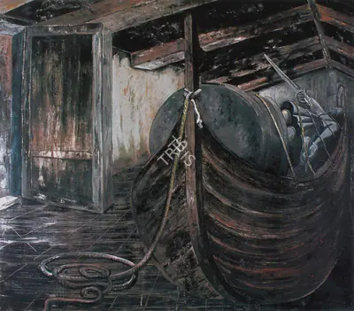 Shibu Natesan (Artist), Futility of Device - I, 1995, Painting