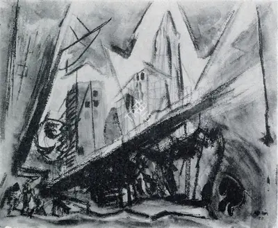 John Marin (Artist), Lower Manhattan, 1920, Painting