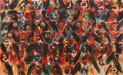 G.M. Sheikh (Artist), Alphabet Stories II, 2003, Painting