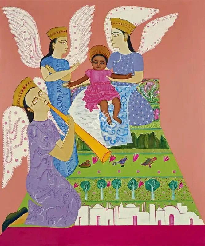 Rodwittiya, Rekha (Artist). Intangible Interlocution: An Anthology of Belonging (Diagrams of an Interior Space), 2011 | Painting, AG.Mum/25.06.18, 2018 · Asta Guru