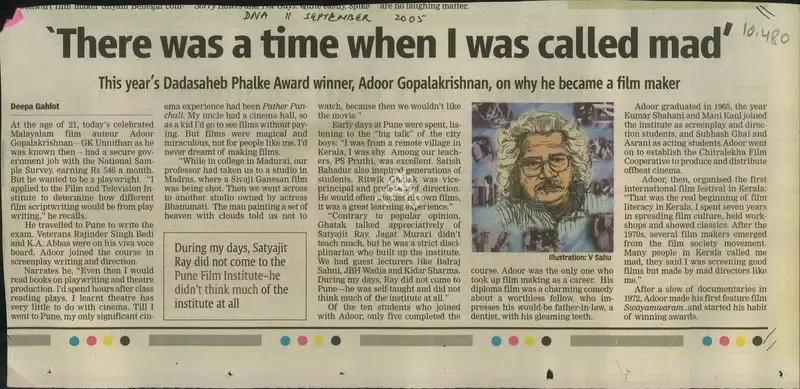 Deepa Gahlot (Reporter), There was a time when I was called mad, 2005, Newspaper Clipping