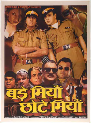 Bhagnani, Vashu (Producer), Bade Miyan Chote Miyan, 1998 | Full Sheet Poster | CinemaEducation | 00768418