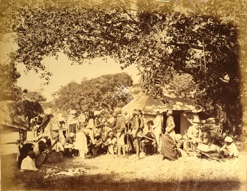 Willoughby Wallace Hooper (Photographer), Tiger Hunt, 1870, Antiquarian Photograph