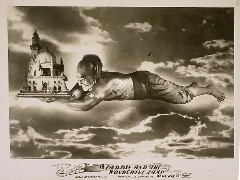 Anant Wadadeker (Cinematographer), Aladdin Aur Jaadui Chiraag, 1952, Lobby Card