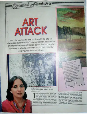 Ranjona Banerji (Writer), Art attack, 1989, Newspaper Clipping