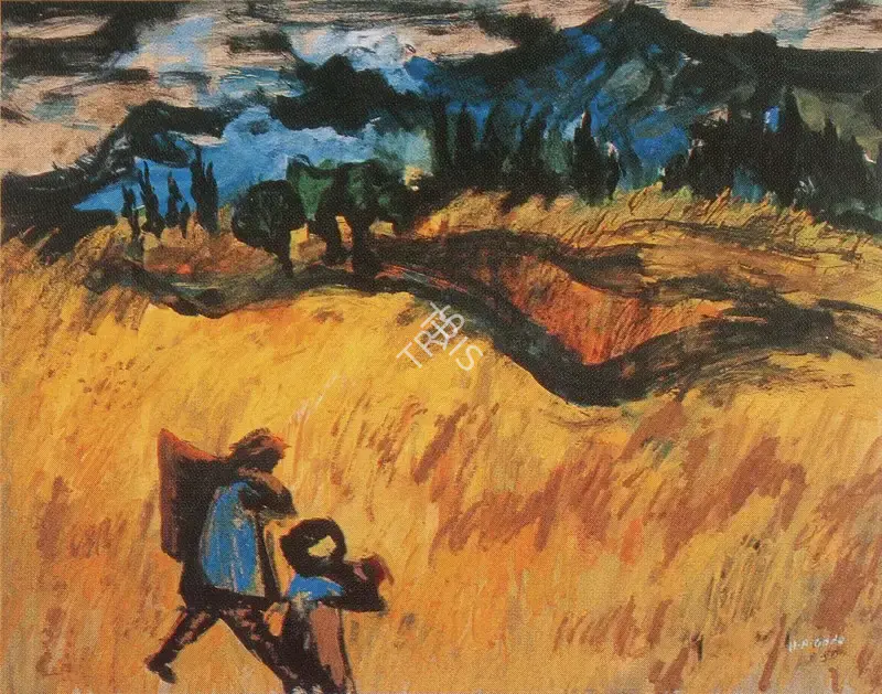H.A. Gade (Artist), Kashmir, 1950, Painting