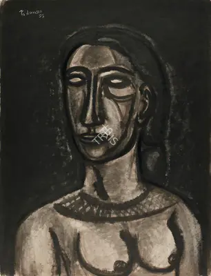 Akbar Padamsee (Artist), Untitled (Woman), 1953, Painting