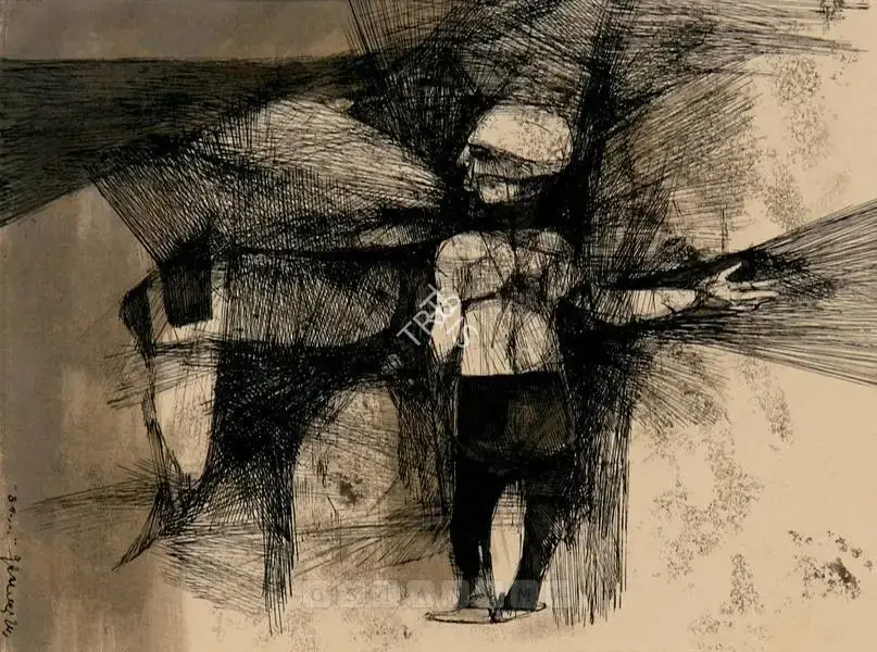 Ganesh Pyne (Artist), Untitled, 1964, Painting