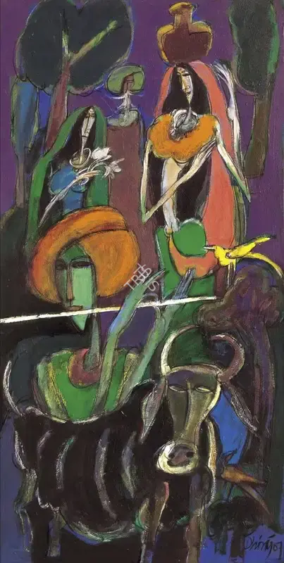 Dhiraj Choudhury (Artist), Sound of Rajasthan, 2007, Painting