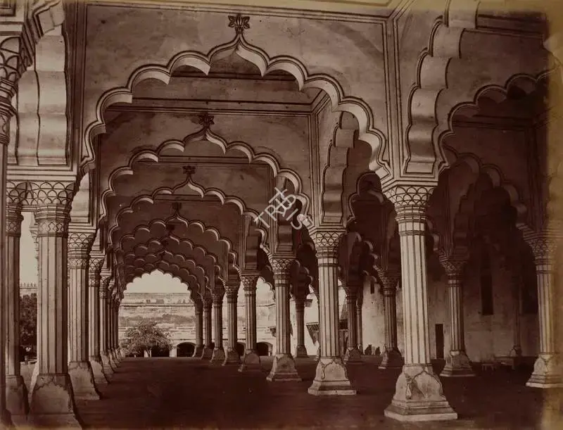 Unknown (Photographer), Hall of Public Audience, Agra, 1880, Antiquarian Photograph