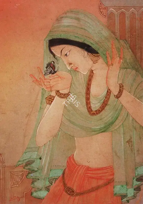 Uma Joshi (Artist), The Butterfly, 1936, Painting