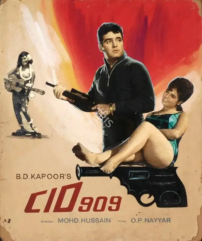 B.D. Kapoor (Producer), C I D 909, 1967, Showcard