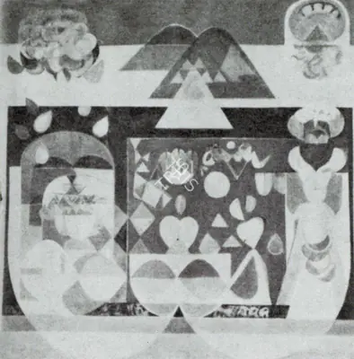P. Gopinath (Artist), Biomorphic Images, 1978, Painting