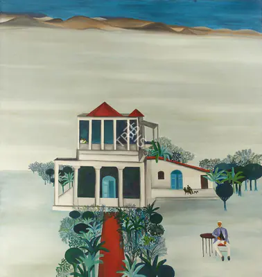 Bhupen Khakhar (Artist), Residency Bungalow, 1969, Painting