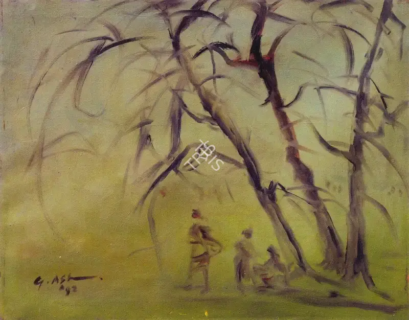 Gobardhan Ash (Artist), Winter, 1992, Painting