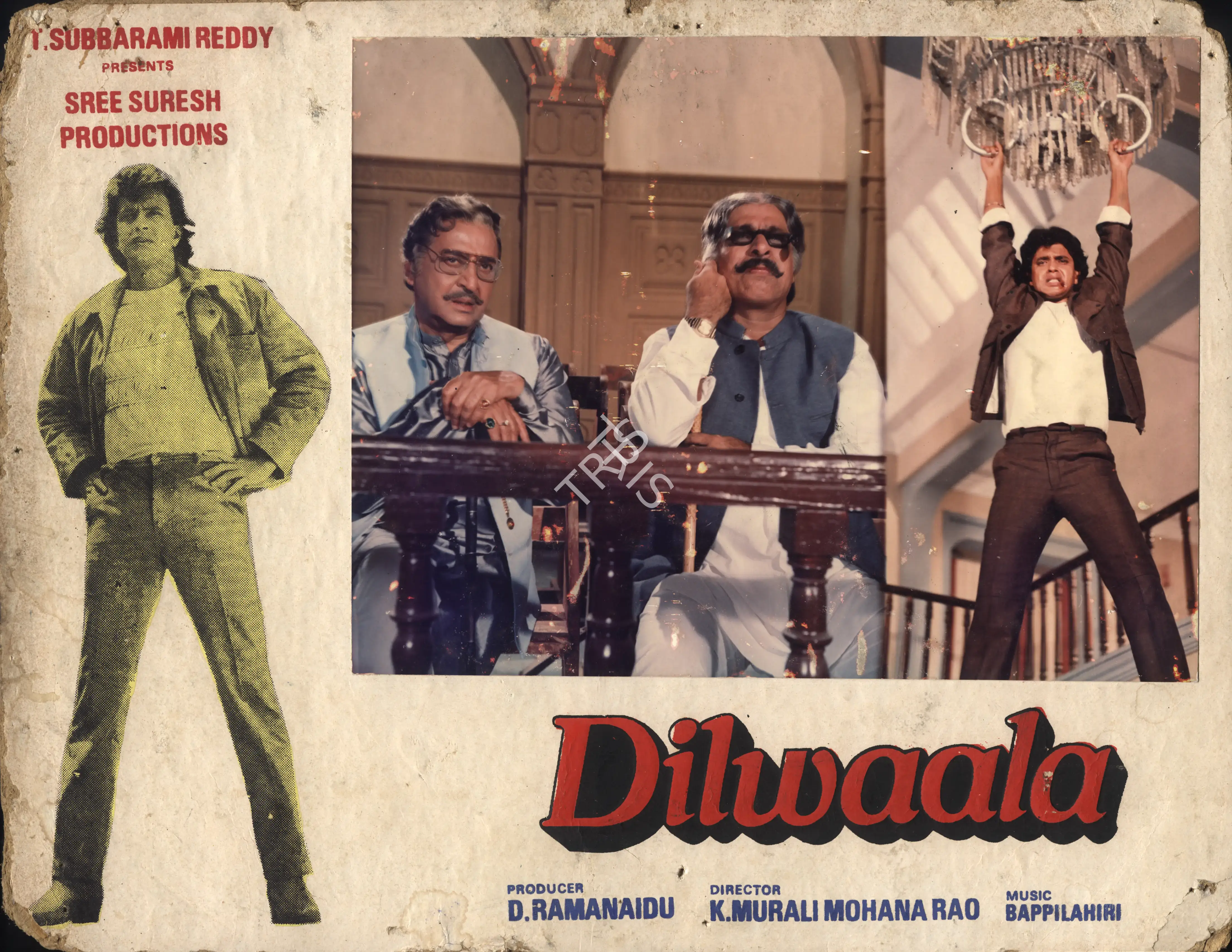 D.Rama Naidu (Producer), Dilwaala, 1986, Photographic Still Mounted on Lobby Card