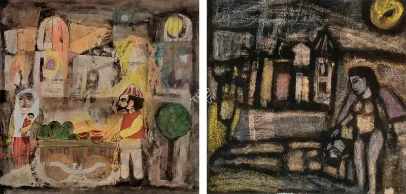 Badri Narayan (Artist), The Watermelon Seller, 1977, Painting