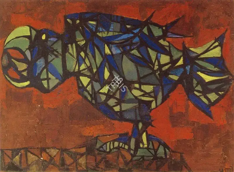 Subramanyan, K.G. (Artist). Bird. Oil on Board, 1954 | K.G. Subramanyan, 2003 | Painting | FineArts | 00566135
